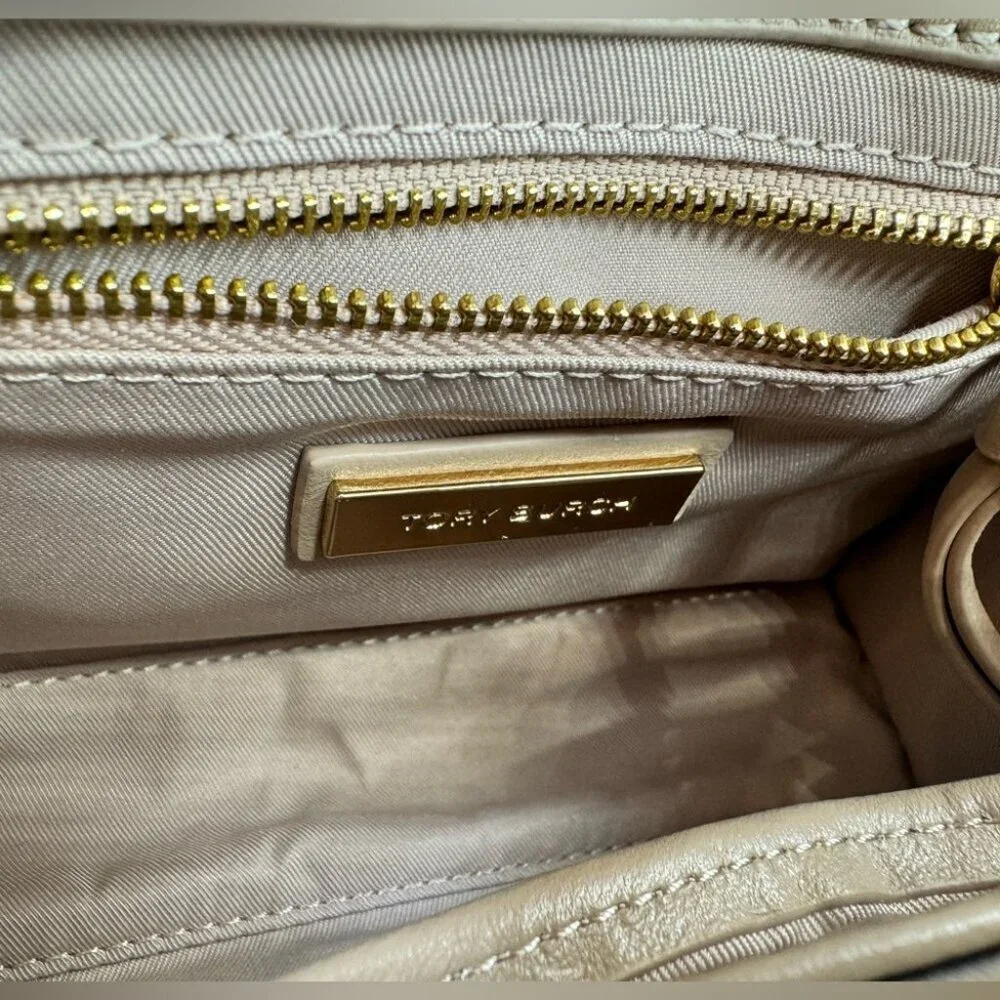 🆕 TORY BURCH 🧿 NWOT Fleming Small Convertible Shoulder Bag, Beige In Bedrock